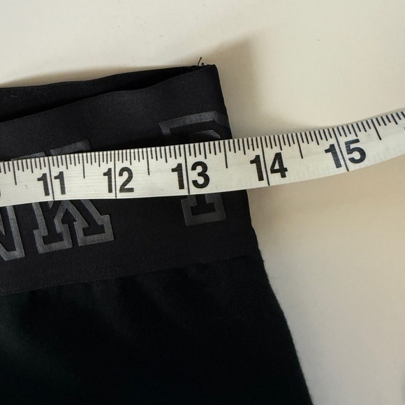 PINK Victoria’s Secret High Rise Waistband Black Stretch Capris Pink Nation M - Picture 9 of 10